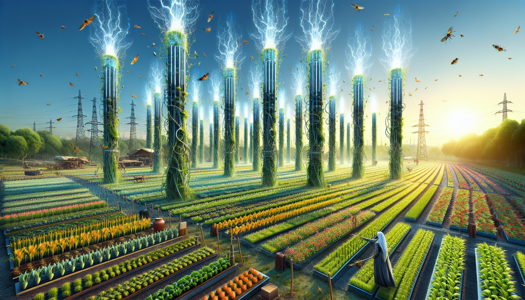 Illustration of positive environmental impact of electroculture