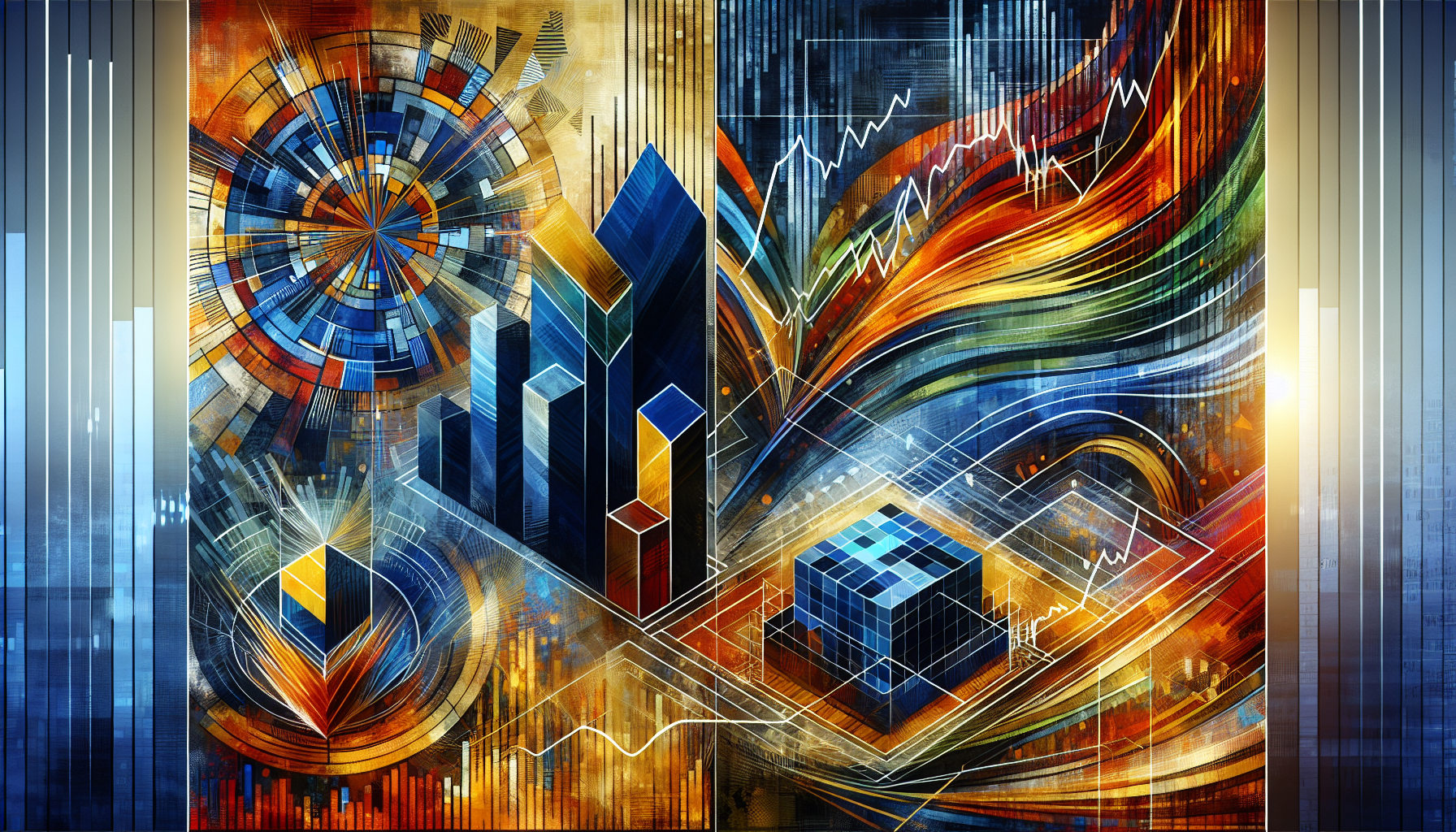 An illustration featuring case studies of corporate investment strategies with notable companies.