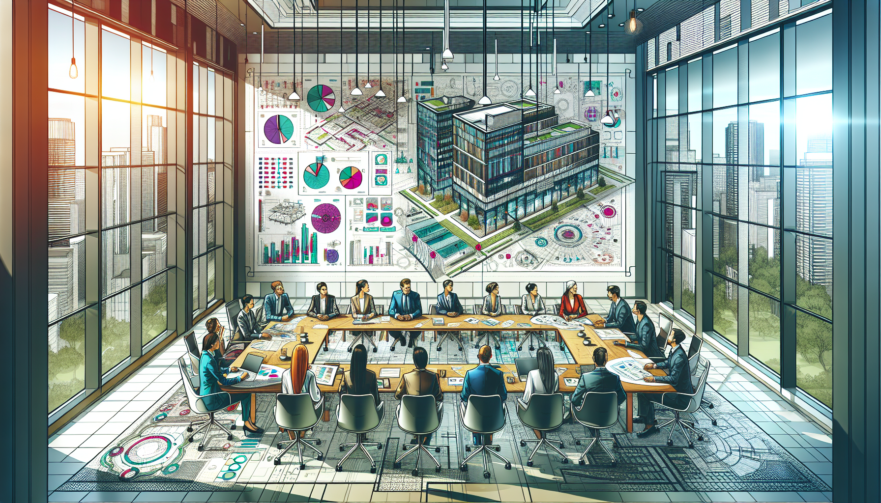 An illustration depicting strategic planning for real estate optimization.