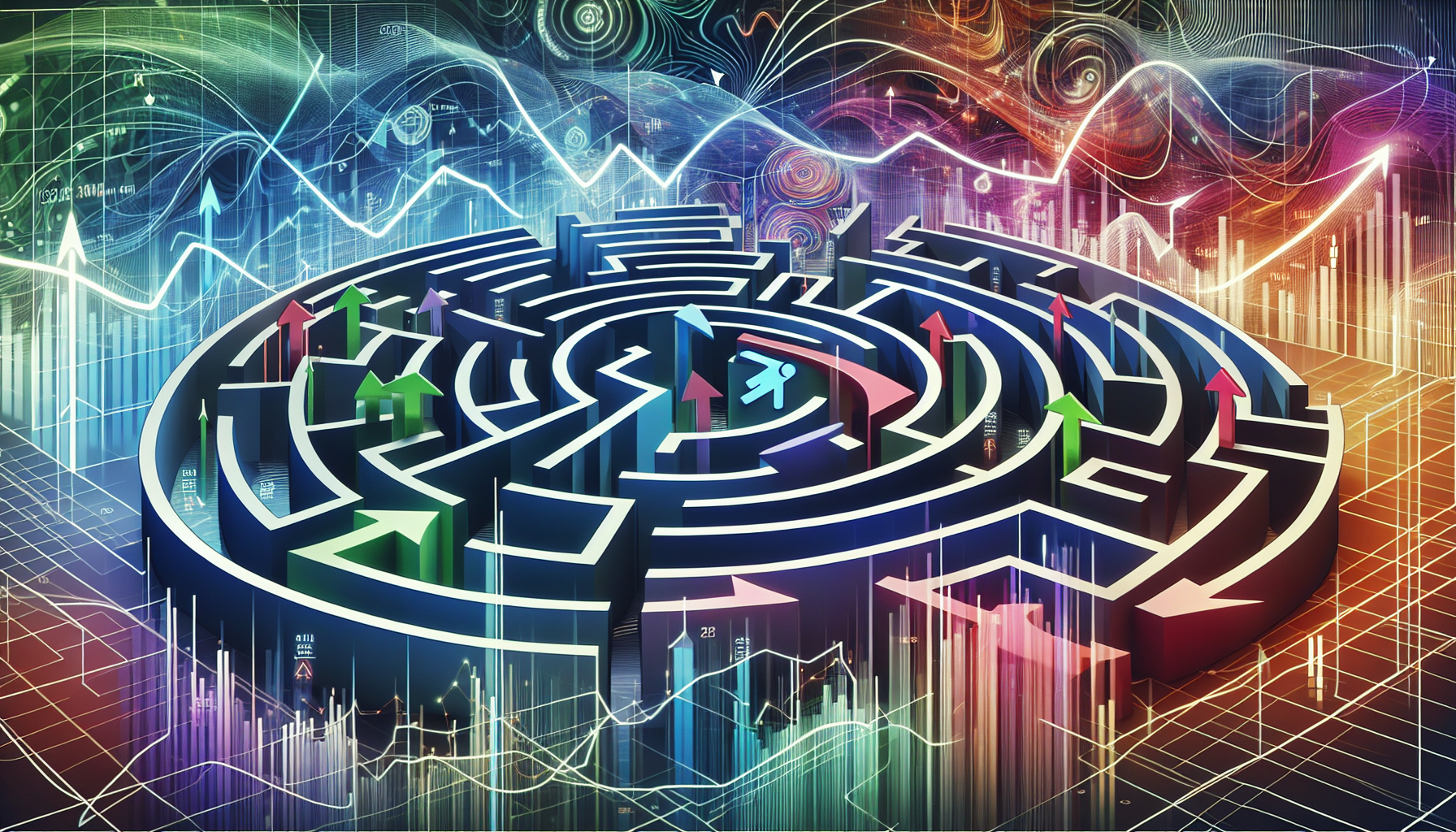 An illustration depicting the concept of corporate investing patterns and their predictability.