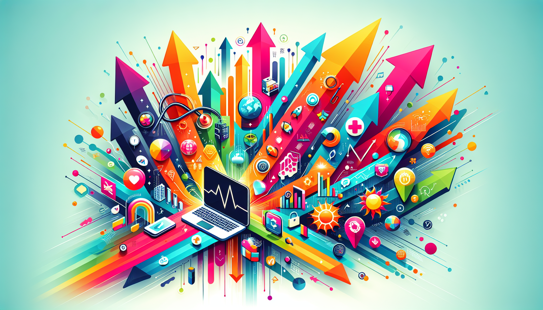 An illustration highlighting sector-specific investment trends in the stock market.