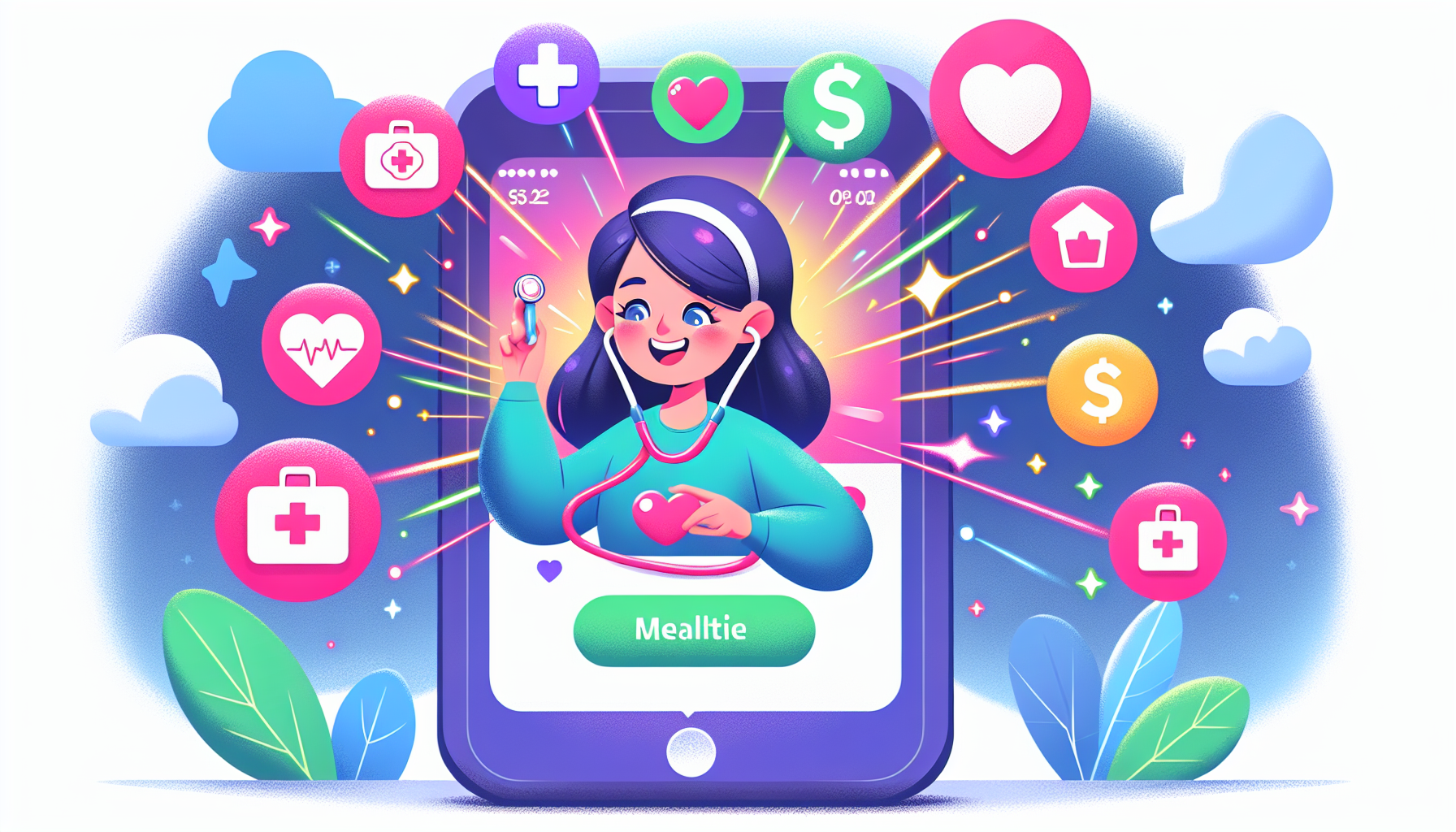 An illustration depicting the benefits of personal health platforms for patients.