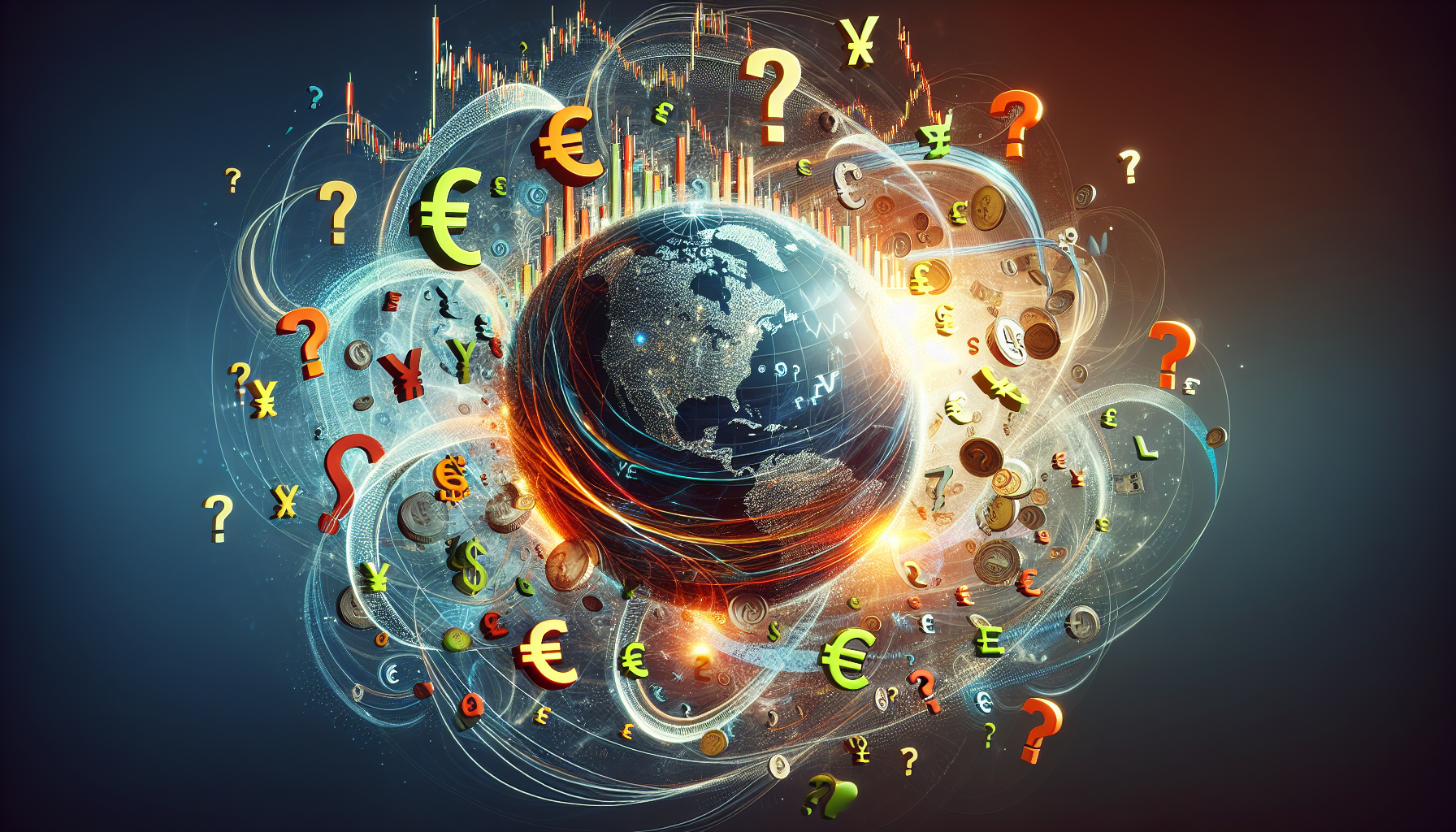 An illustration depicting the concept of global economic uncertainty affecting emerging markets investments.