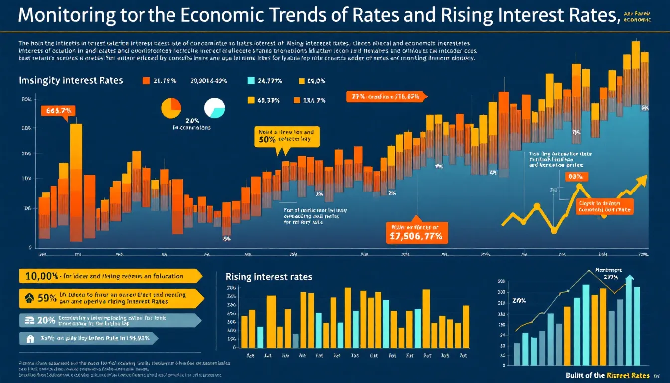 Monitoring economic trends and forecasts related to rising interest rates.