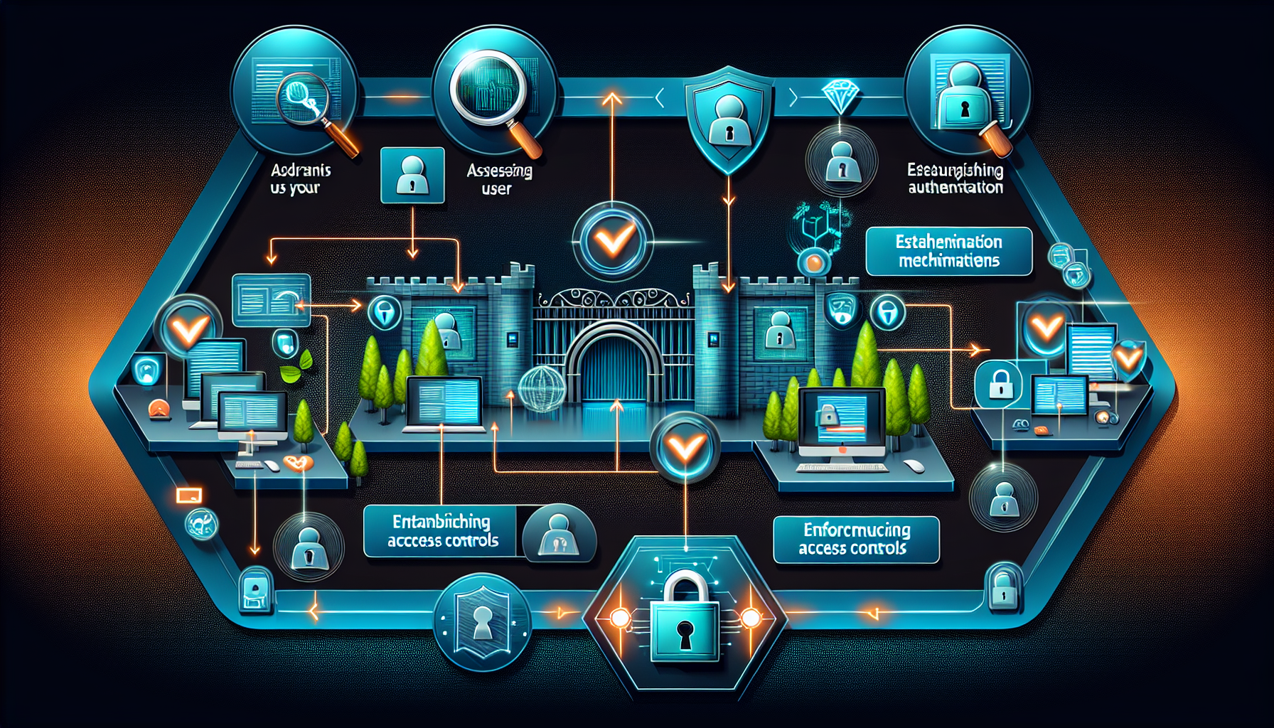 A step-by-step illustration of implementing zero trust security model.