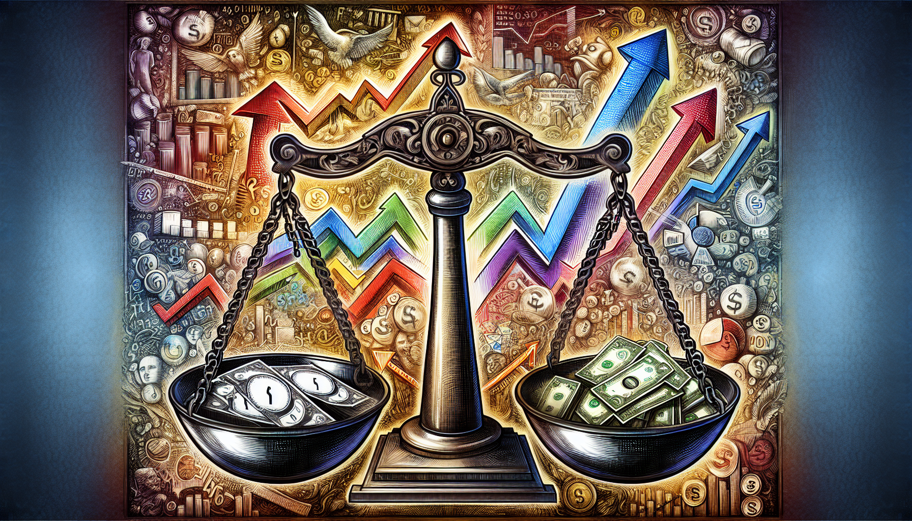 An illustration depicting the long-term economic implications of rate hikes.