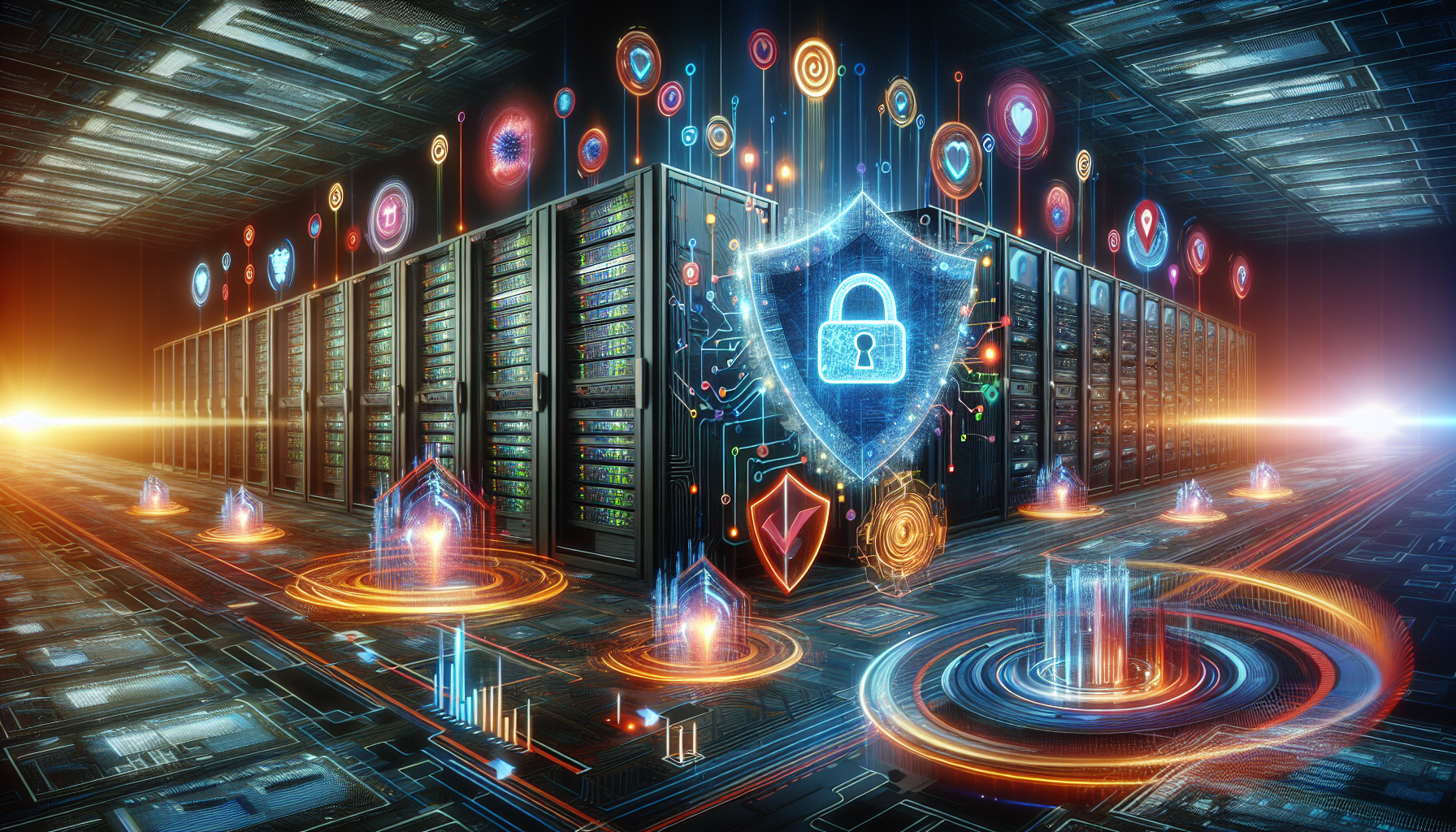 An illustration of AI-driven cybersecurity measures in financial institutions.
