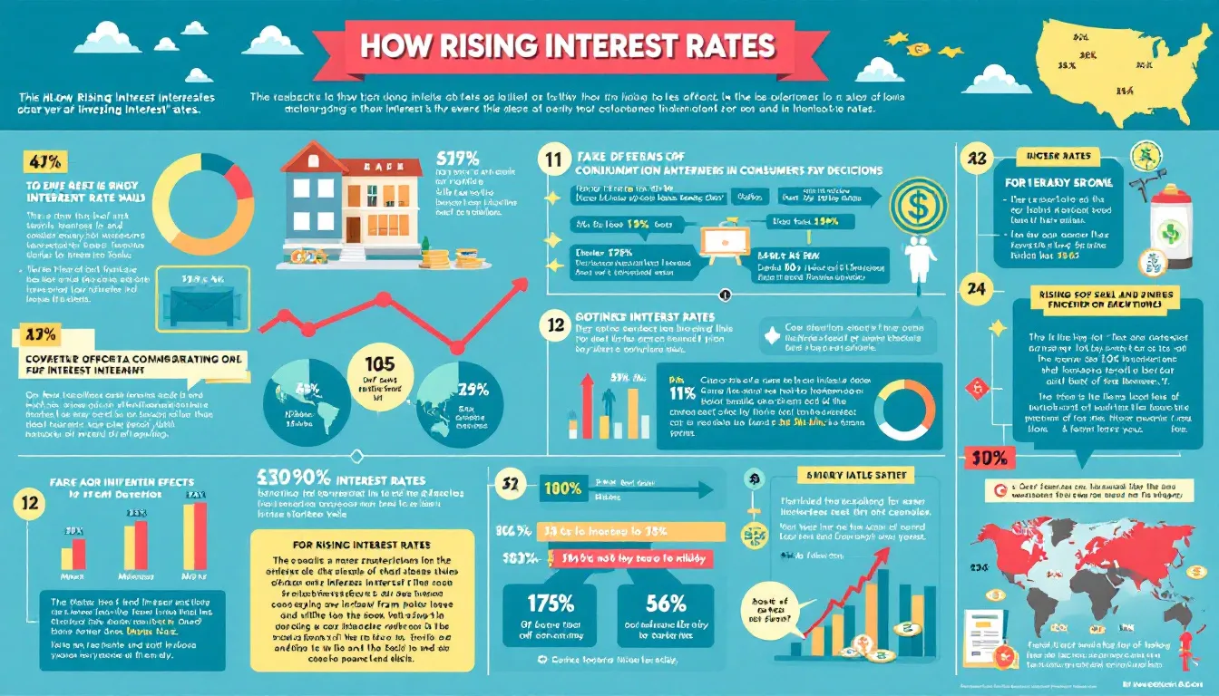 A visual representation of how rising interest rates affect consumers' financial decisions.