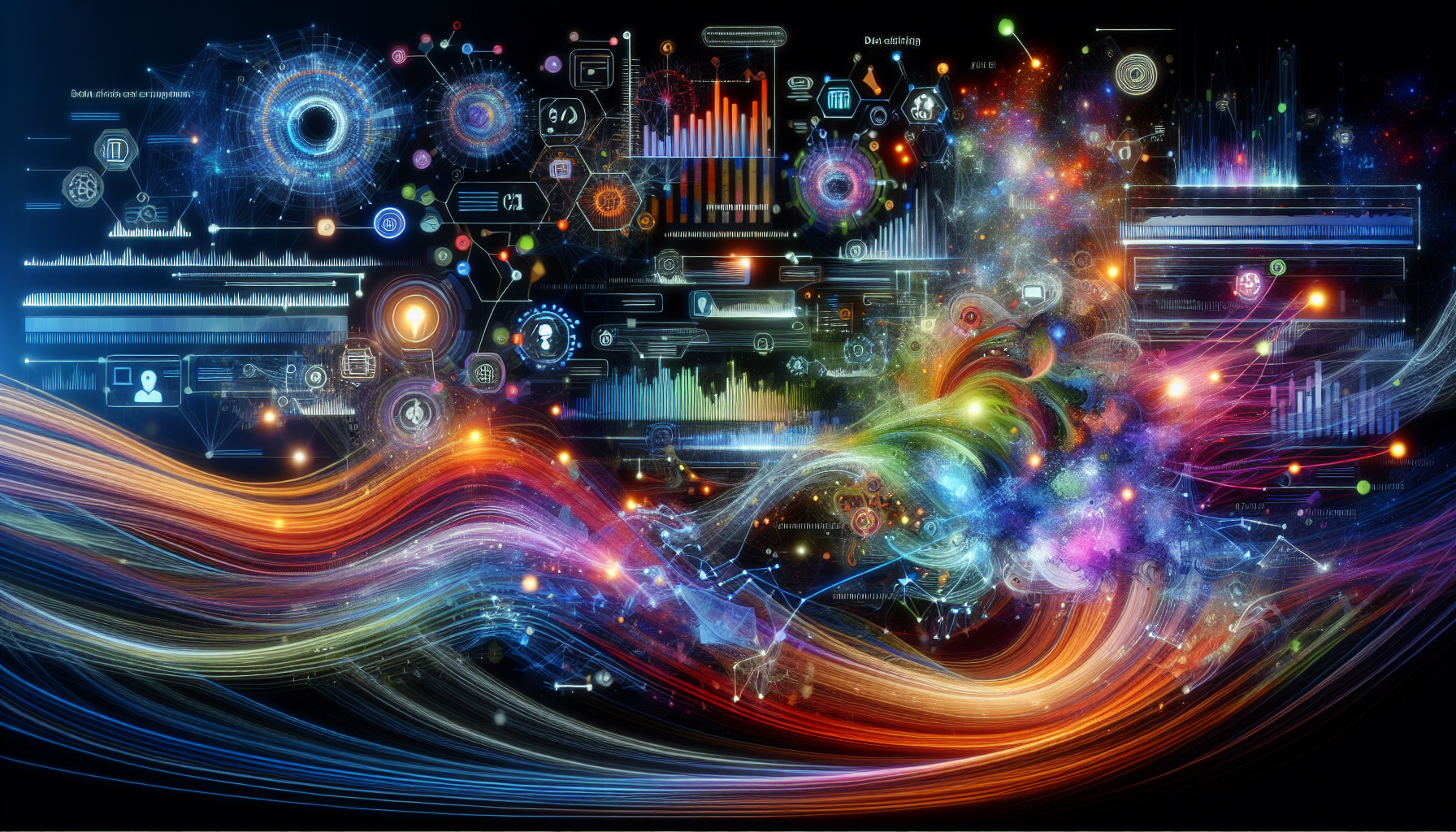 A conceptual image representing enhancing credit risk management with AI technologies.