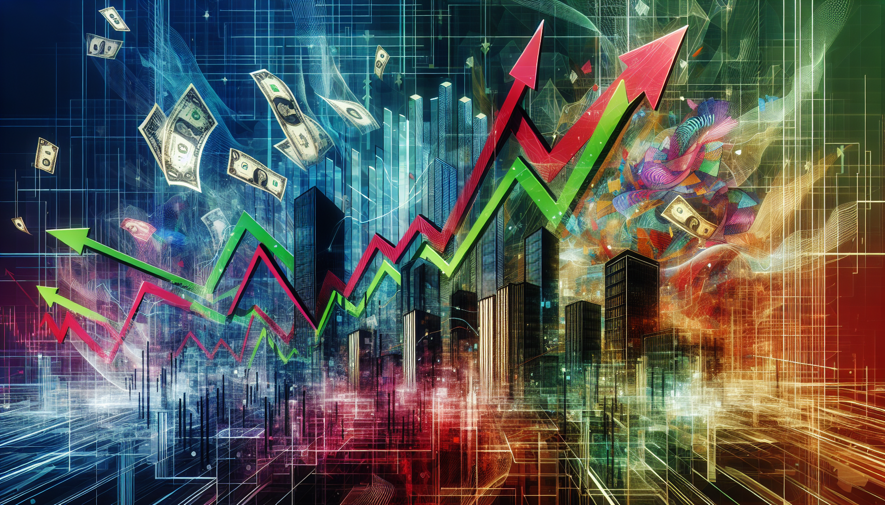 A visual representation of stock market volatility in emerging markets.