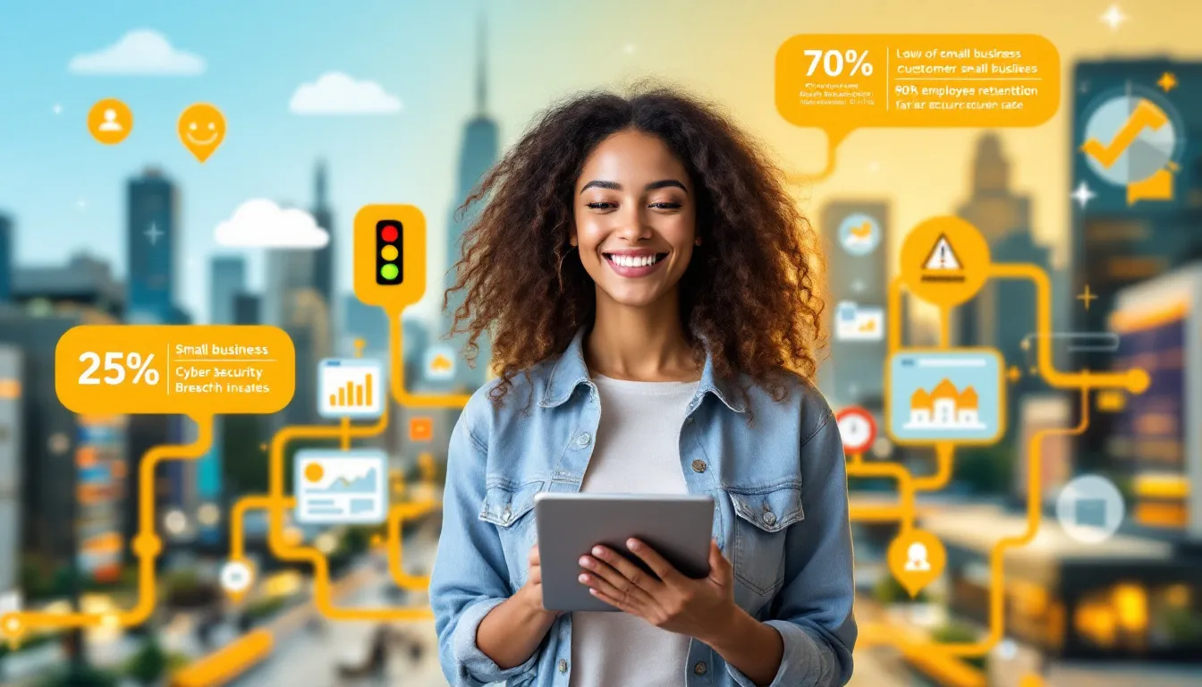 A small business owner leveraging technology for success.