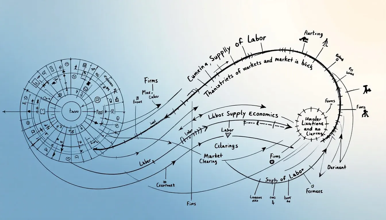 A visual representation of labor economics and the dynamics of the labor market.