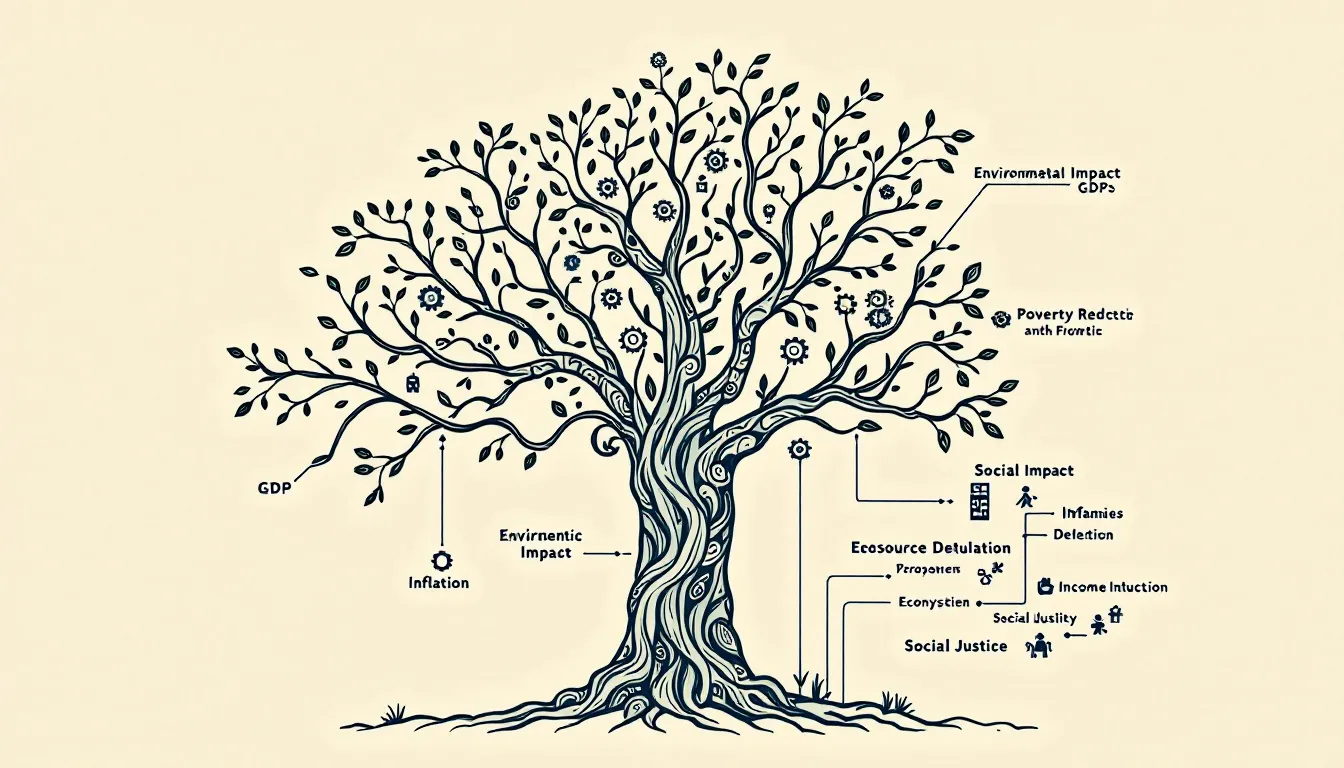 A balance between economic growth and sustainability in environmental economics.